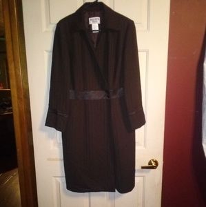 Petite Dark Brown Wrap Dress